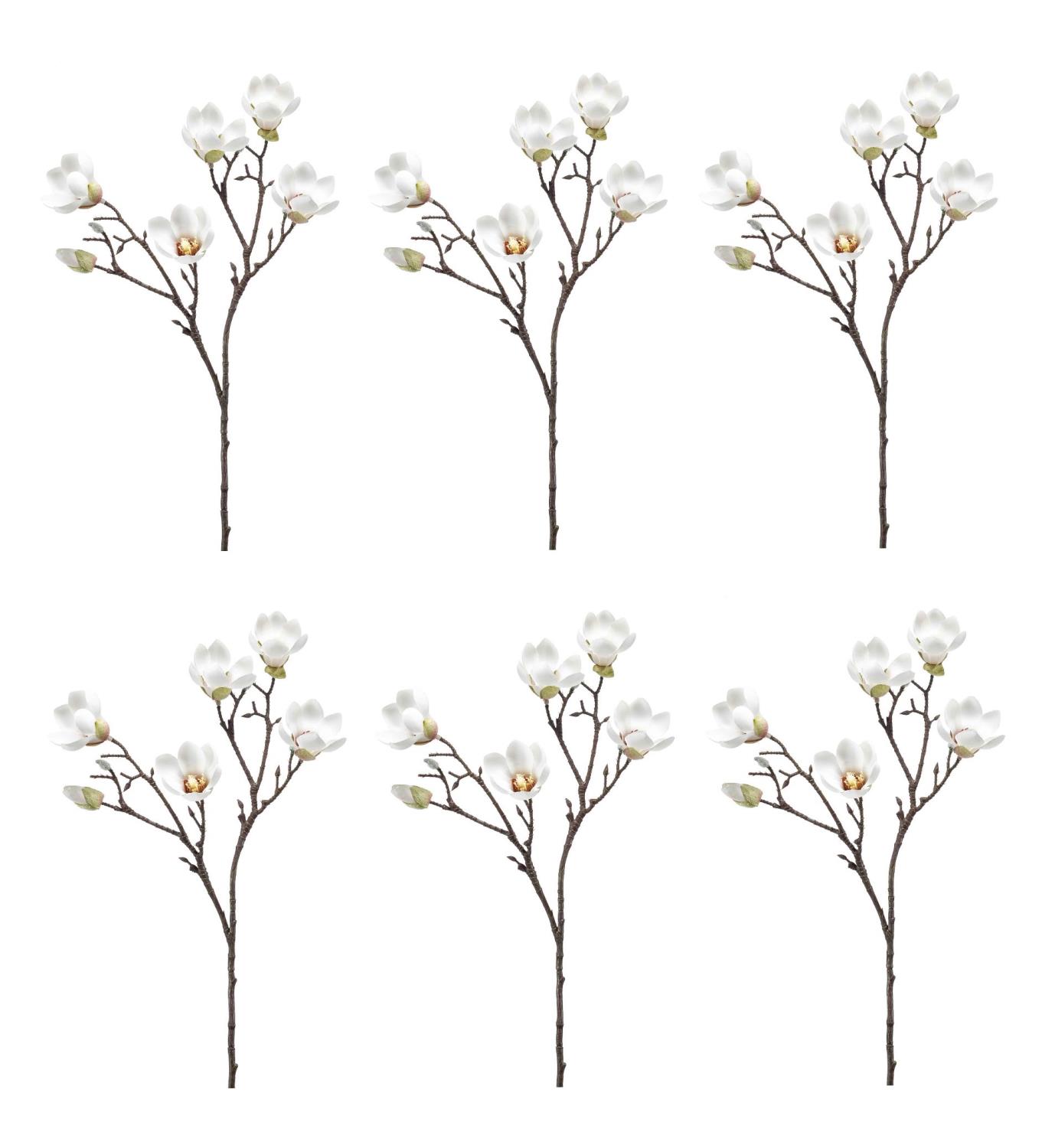künstliche Magnolie Kirschblütenzweig weiß Höhe 65cm von EMERALD Kunstblumen