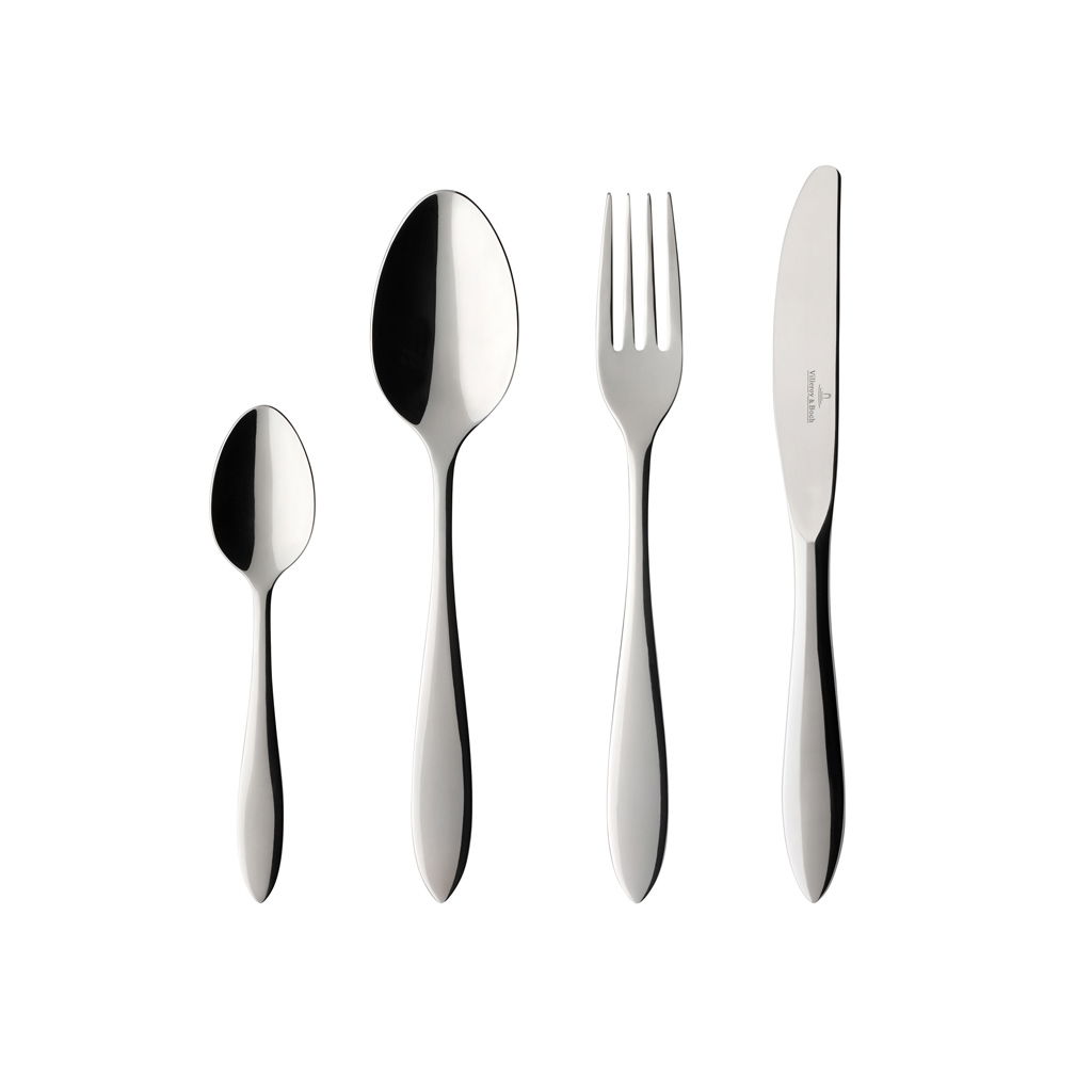  von VILLEROY & BOCH ARTHUR Tafelbesteck 24tlg. Besteckset Edelstahl silber glänzend