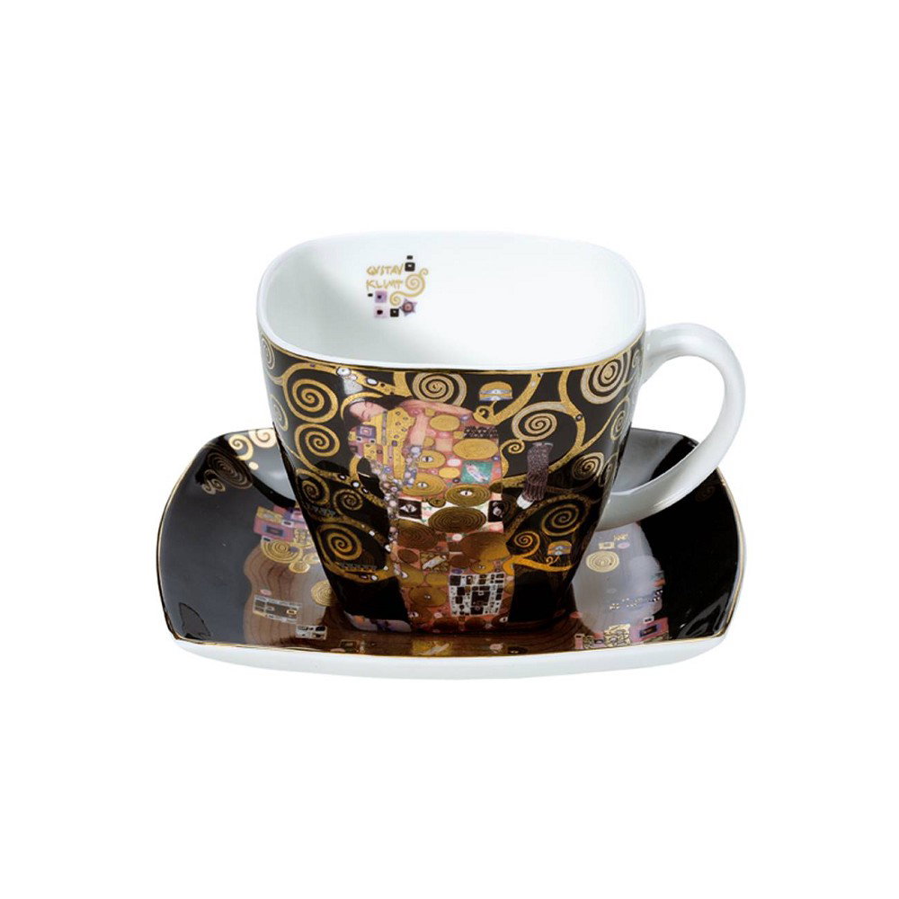 Gustav Klimt Tasse mit Untertasse  DIE ERFÜLLUNG 250ml Goebel Porzellan