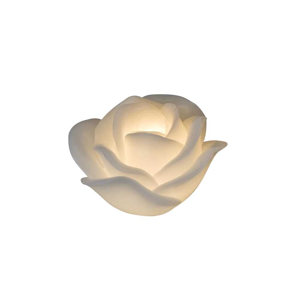 LED Wachs Kerze ROSE mit Timerfunktion,Durchmesser ca. 13cm weiß von FORMANO