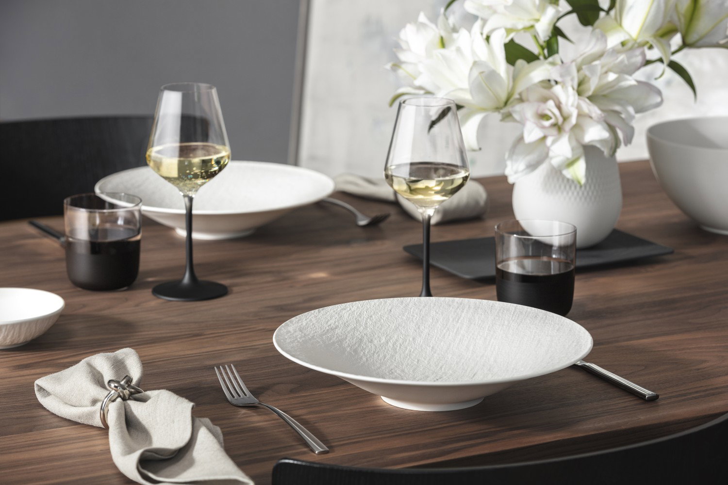 Villeroy & Boch Manufacture Rock Blanc 6er Set Pastaschale 29 cm weiß Porzellan