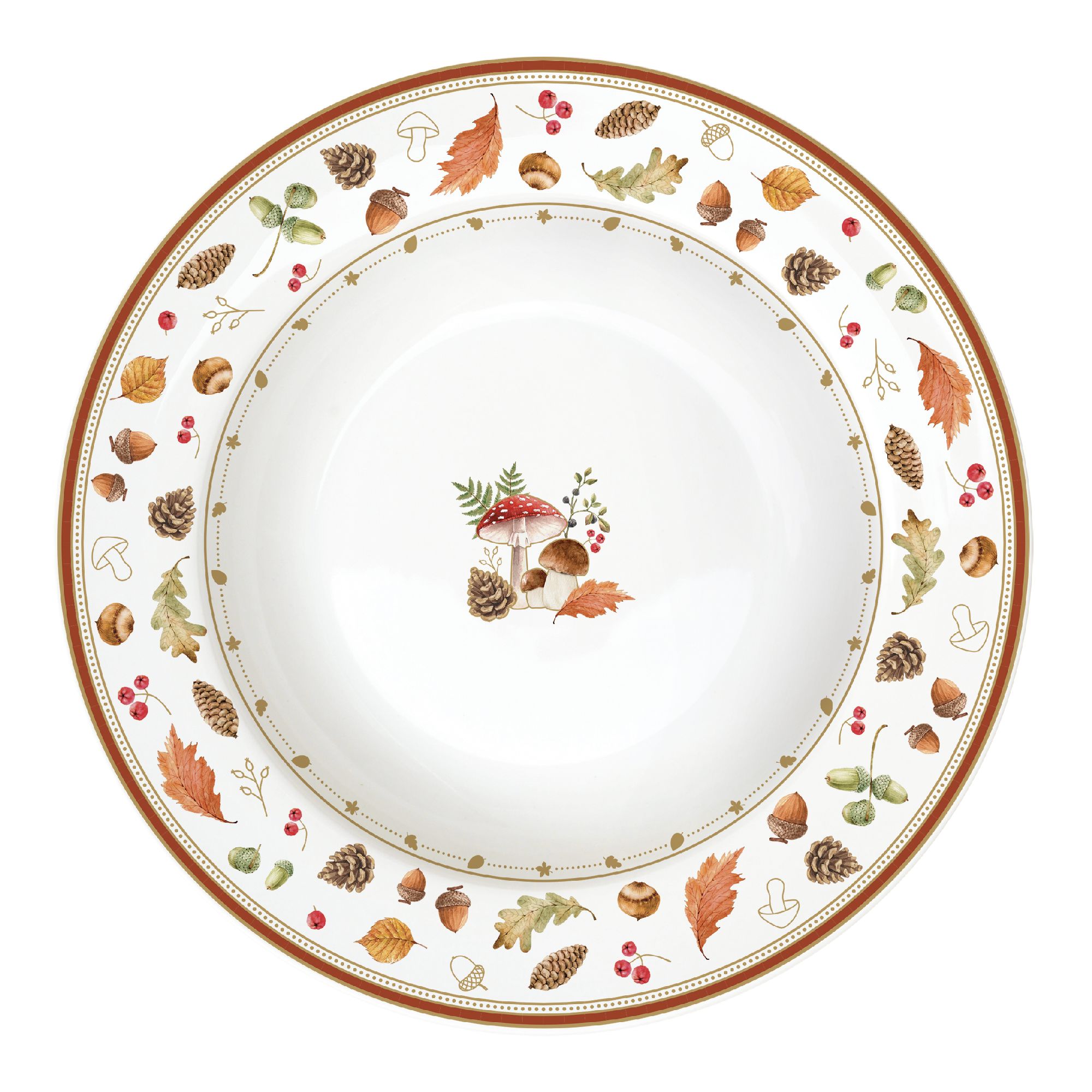 Suppenteller AUTUMN BREEZE Herbst Herbst,Durchmesser 22cm Porzellan von EASY LIFE