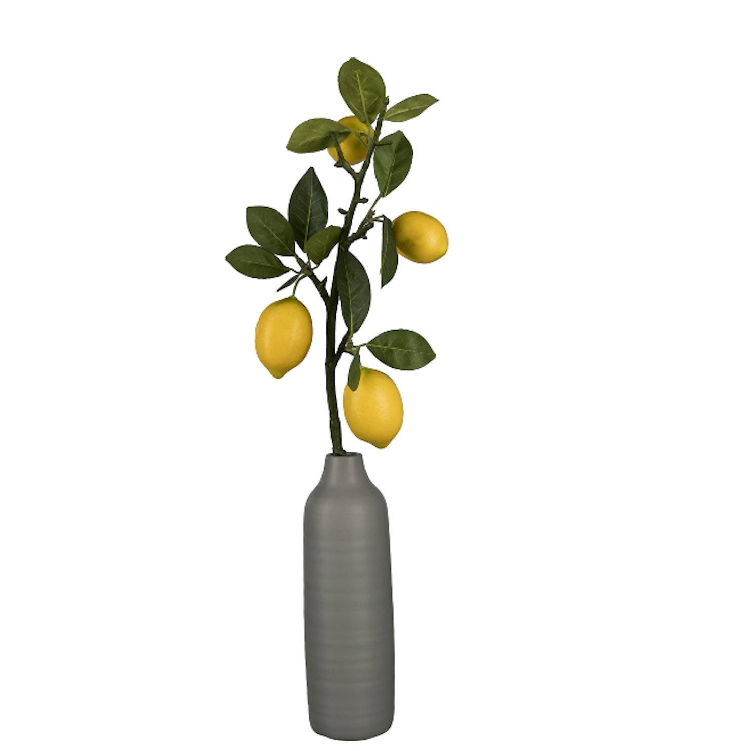6er Set künstliche Zitronenzweige mit Blättern und Zitronen H. 68cm GASPER