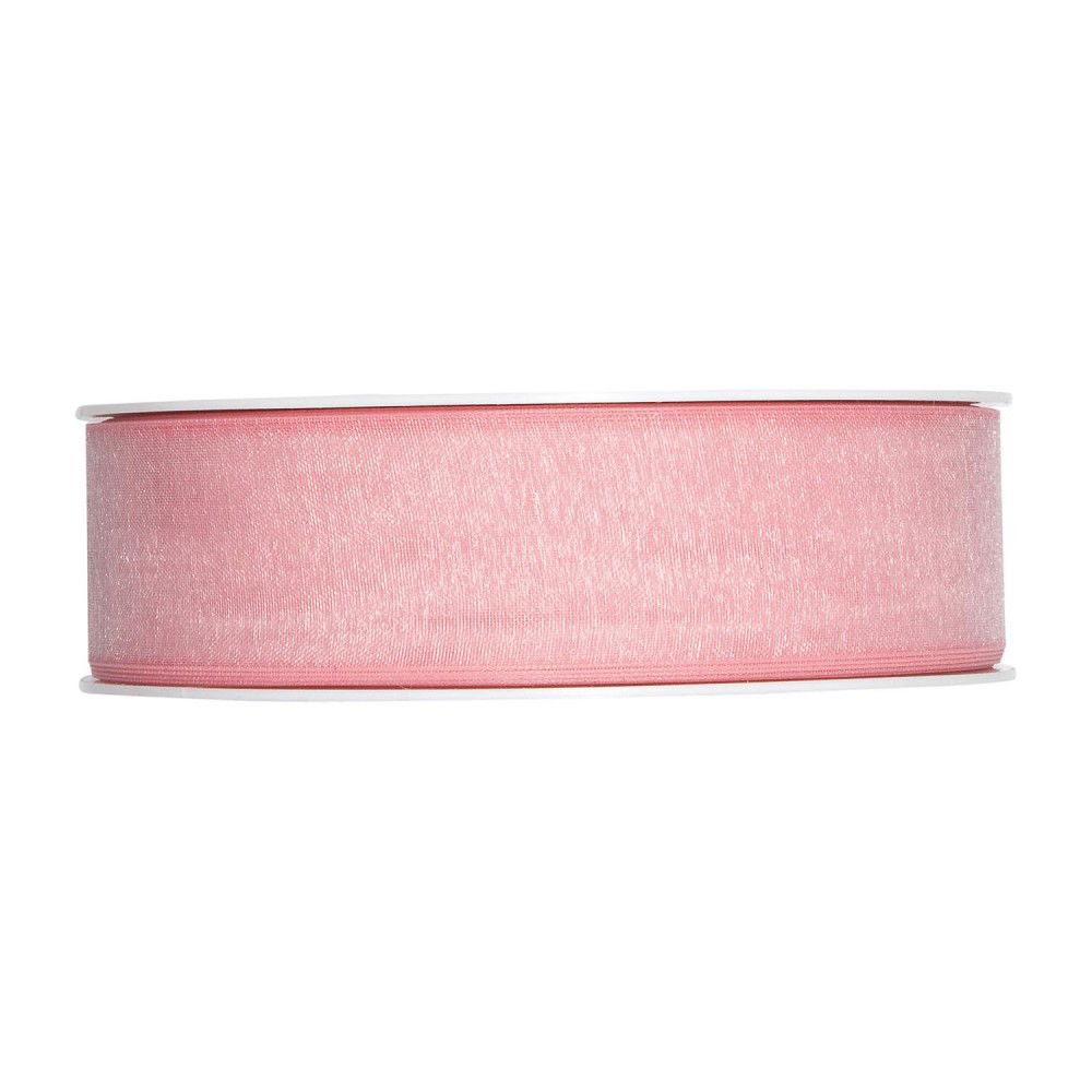 Schleifenband, Dekoband Organza 25mm, rosa, 50m Rolle (1m=0,12 EUR) von HALBACH
