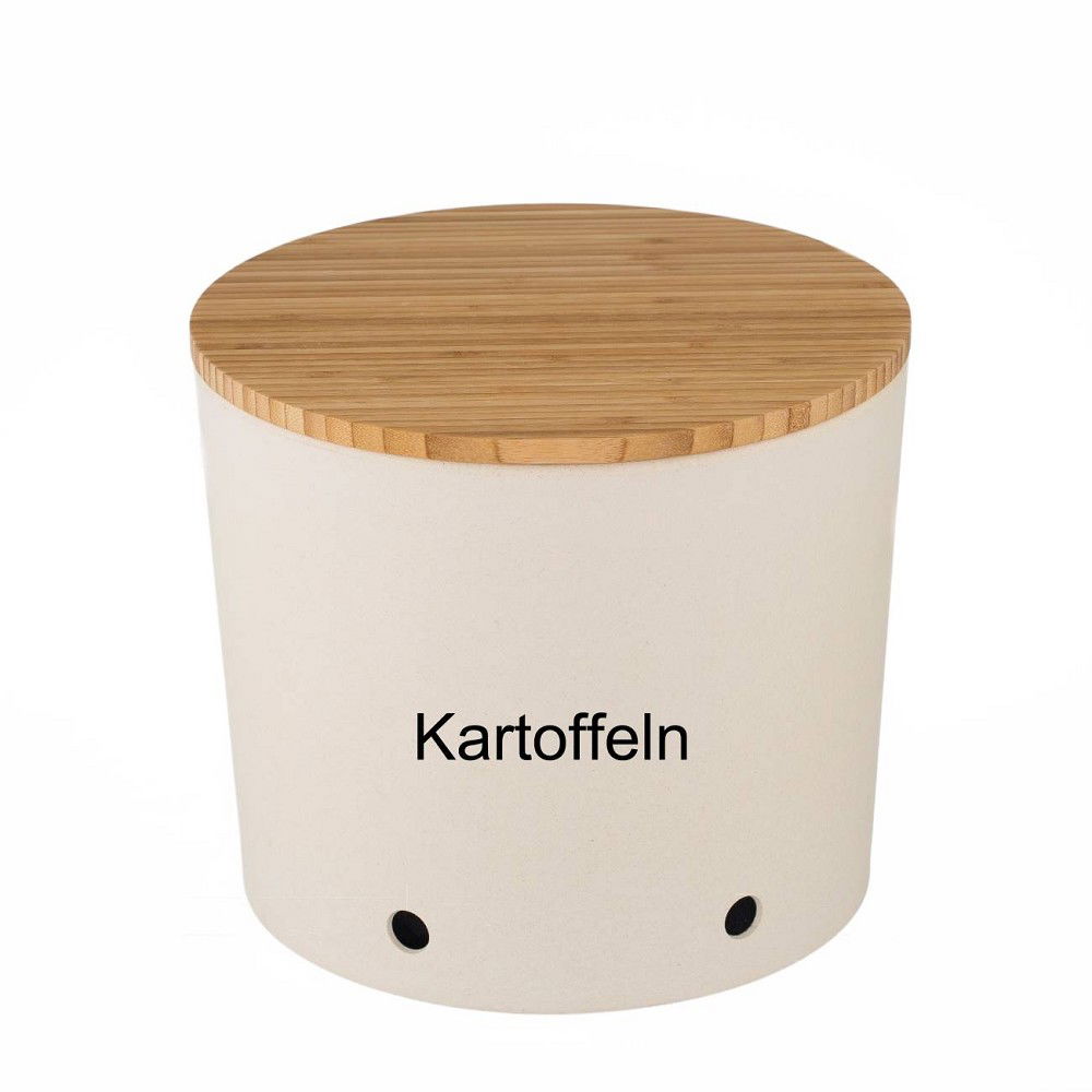 Kartoffeltopf urban grey creme weiß Höhe 20cm Durchmesser 23cm Magu NATUR DESIGN