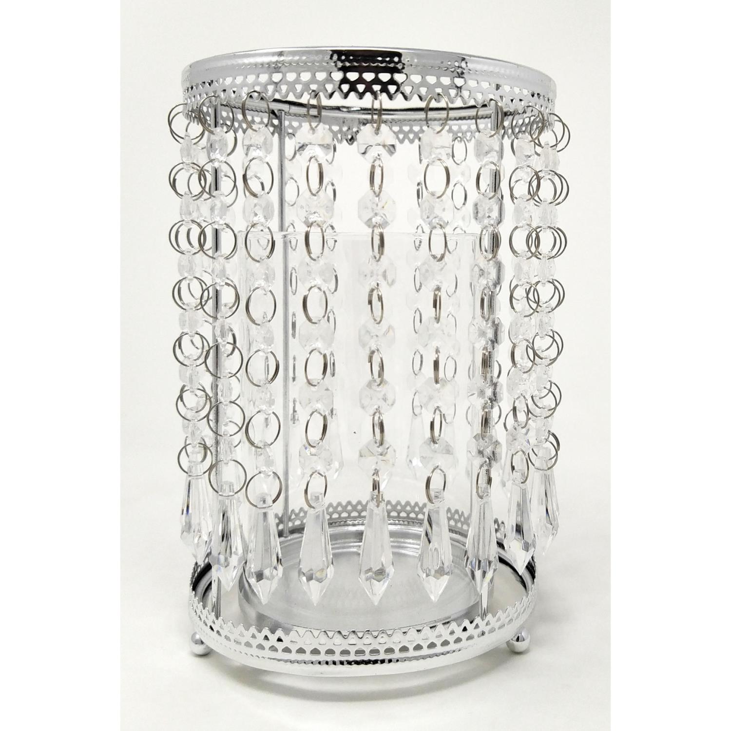 Windlicht, Teelichthalter STRASS Höhe 17cm Durchmesser 12cm, von Formano
