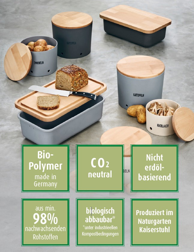 3er Set Zwiebel-, Knoblauch- & Kartoffeltopf creme weiß Magu Natur Design
