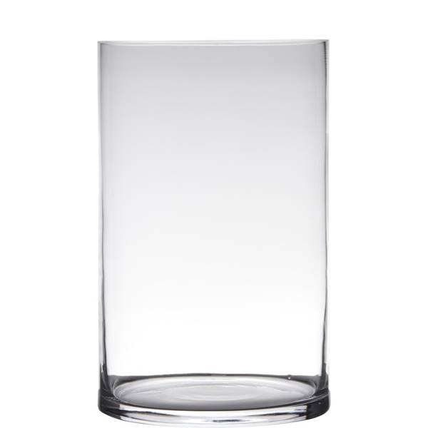Dekoglas, Vase ZYLINDER COLD CUT Höhe 40cm,Durchmesser 19cm transparent rund Glas Hakbijl, von HAKBI