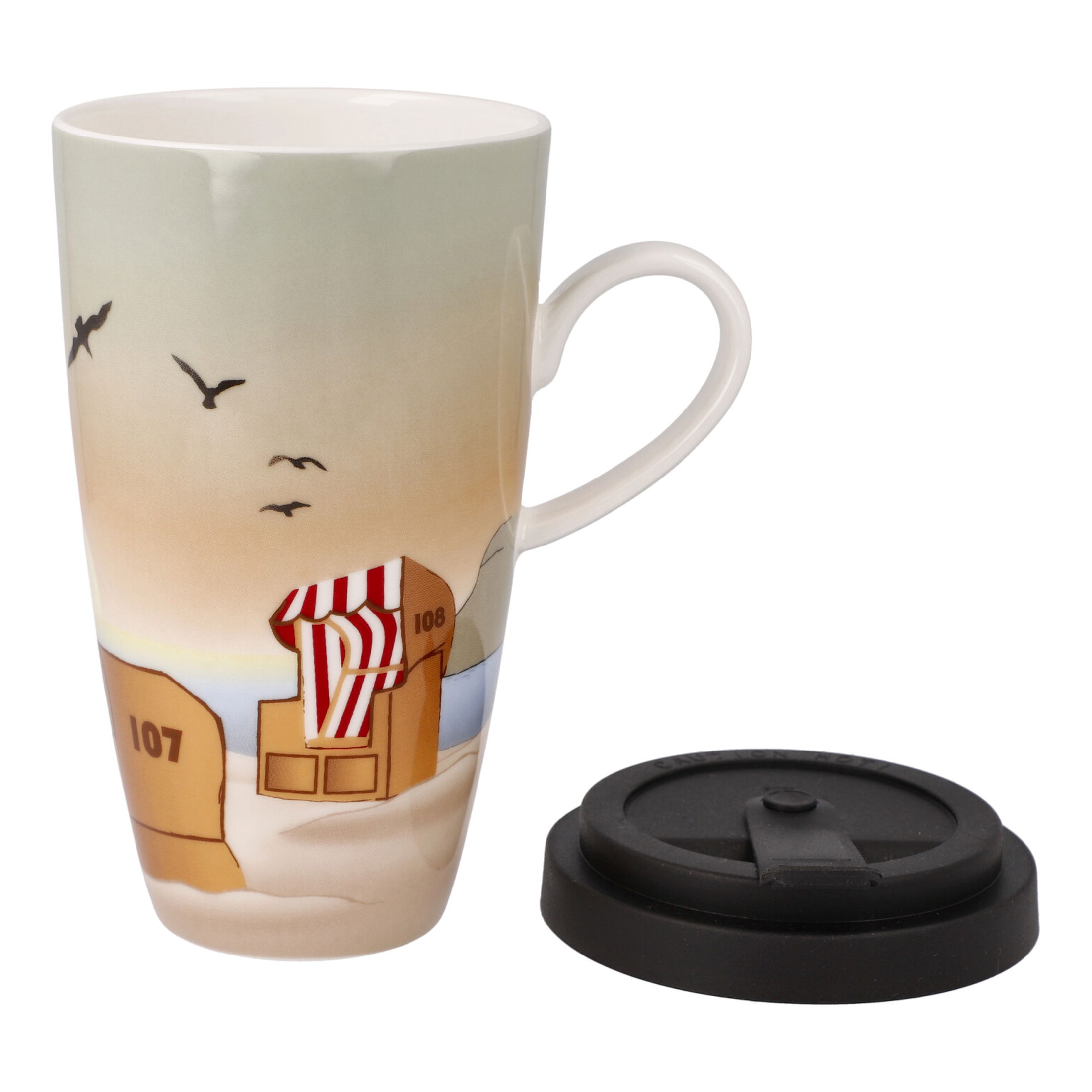 Goebel Scandic Home Becher to go mit Deckel SUNSET MOOD für 500ml Porzellan
