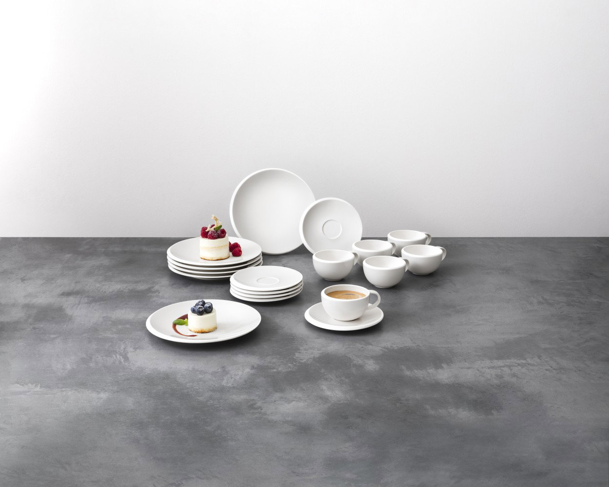 Villeroy & Boch NewMoon 6er Set Kaffeeuntertasse 17 cm weiß Porzellan