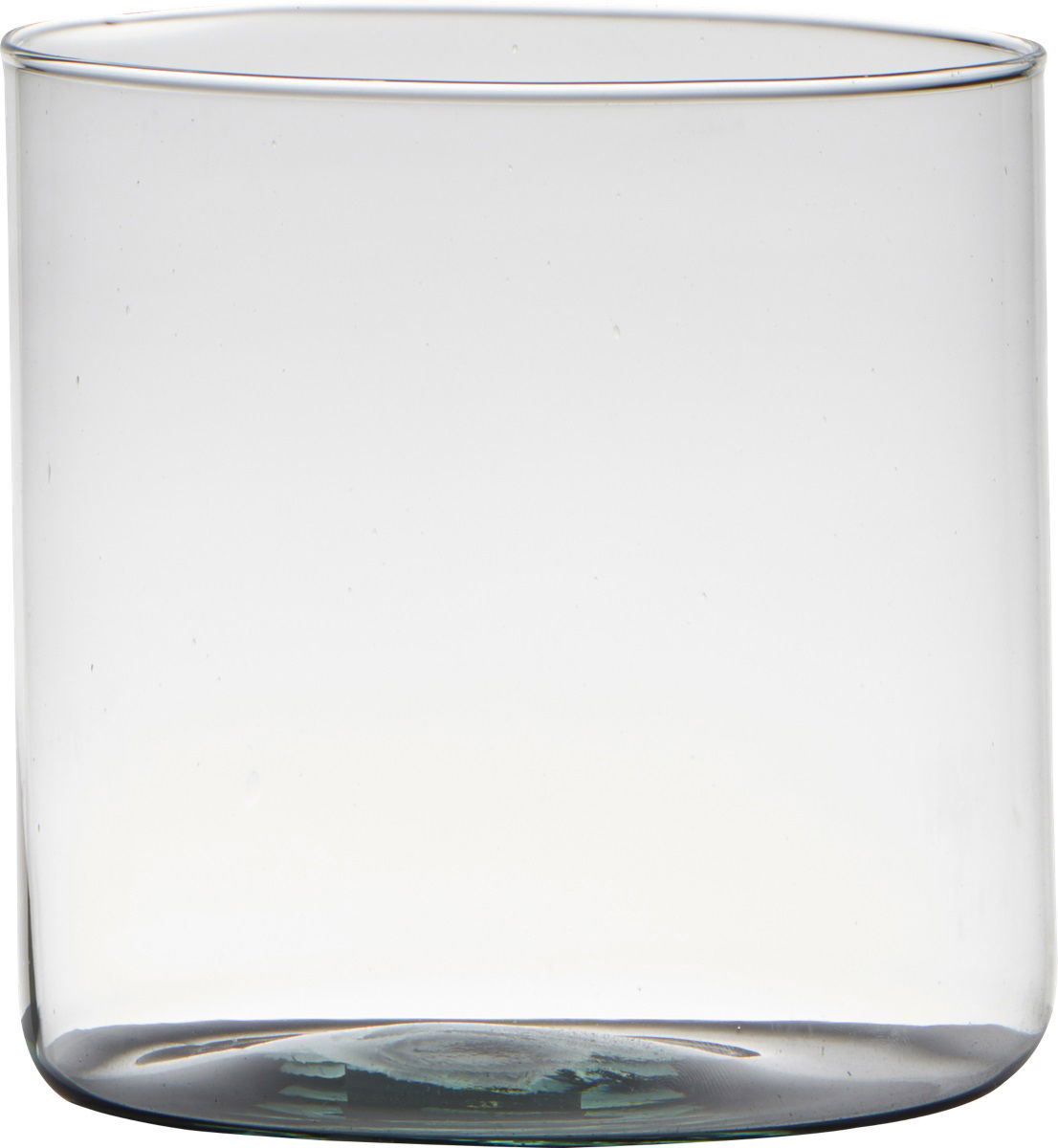 Dekoglas, Vase ZYLINDER RECYCLED Höhe 15cm,Durchmesser 14,2cm transparent rund Glas Hakbijl, von HAK