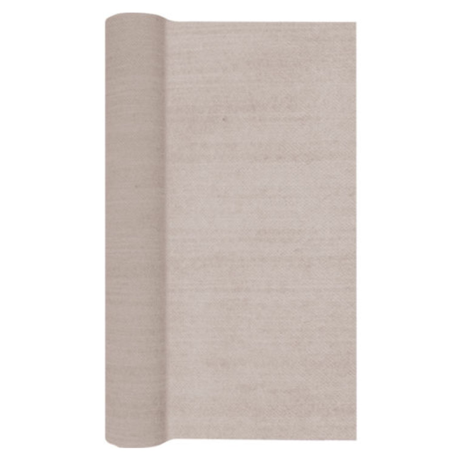 Ein beige farbener, gerollter Stoff oder Papier mit einer glatten Oberfläche.