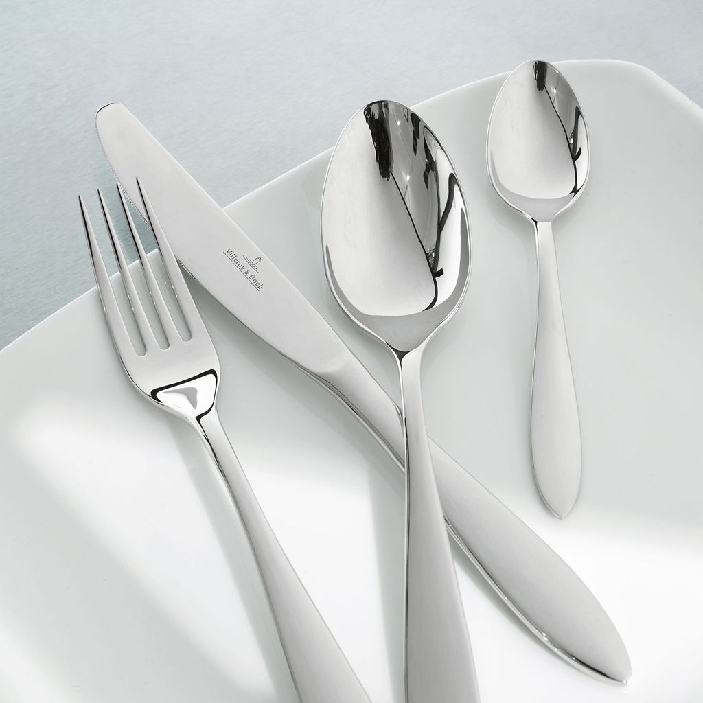  von VILLEROY & BOCH ARTHUR Tafelbesteck 24tlg. Besteckset Edelstahl silber gebürstet
