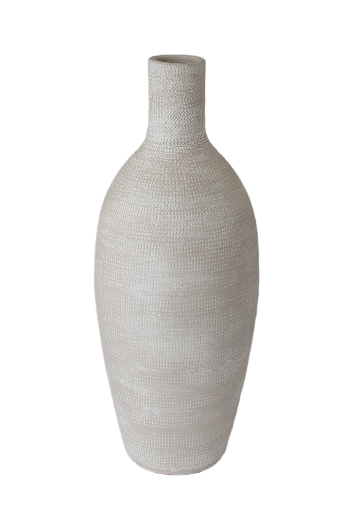 Bodenvase TOKIO 50cm - Flaschenform, creme grau, Keramik, Ø18cm CreaFlor Home | 50cm