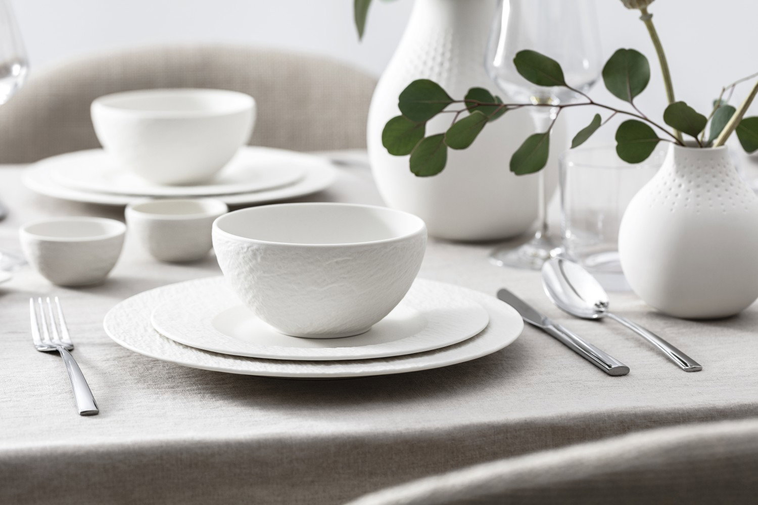 Villeroy & Boch Manufacture Rock Blanc 6er Set Müslischale 550 ml weiß Porzellan