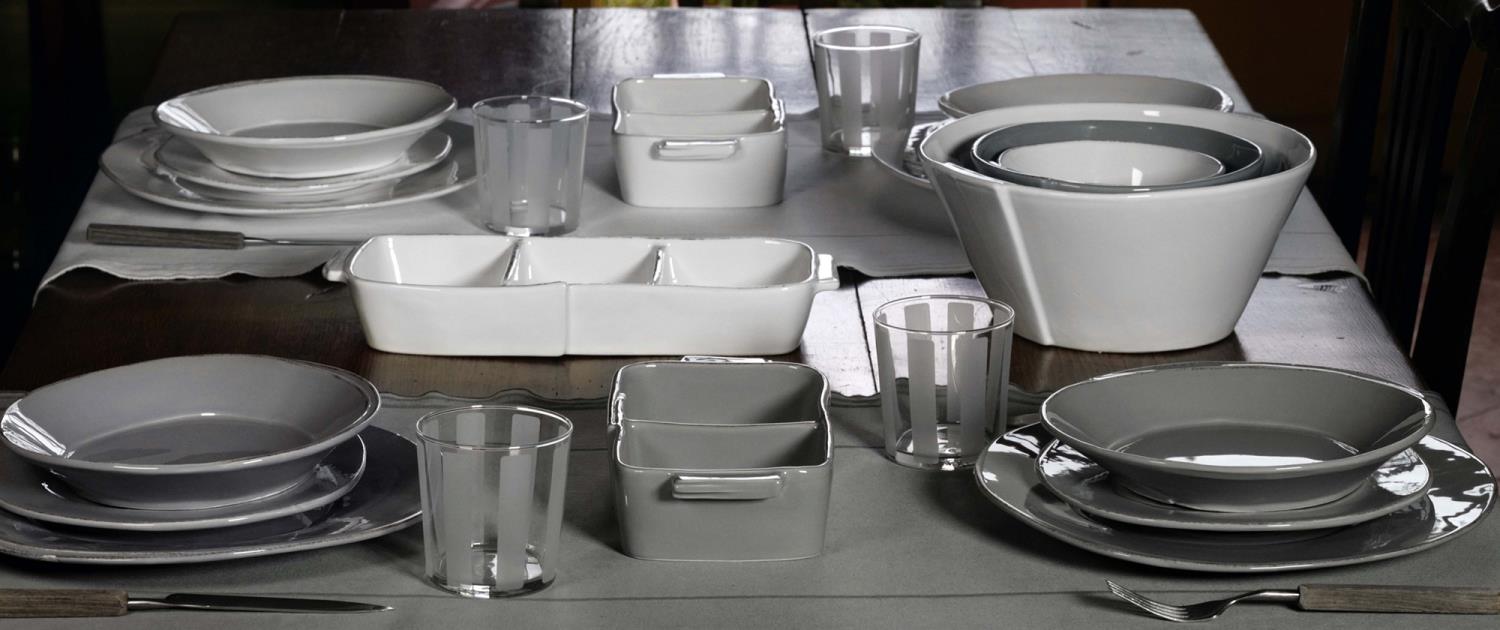 Becher, Tasse LASTRA BIANCO weiß,Durchmesser 10cm Höhe 11cm Keramik VIRGINIA CASA, von CERAMICHE VIR