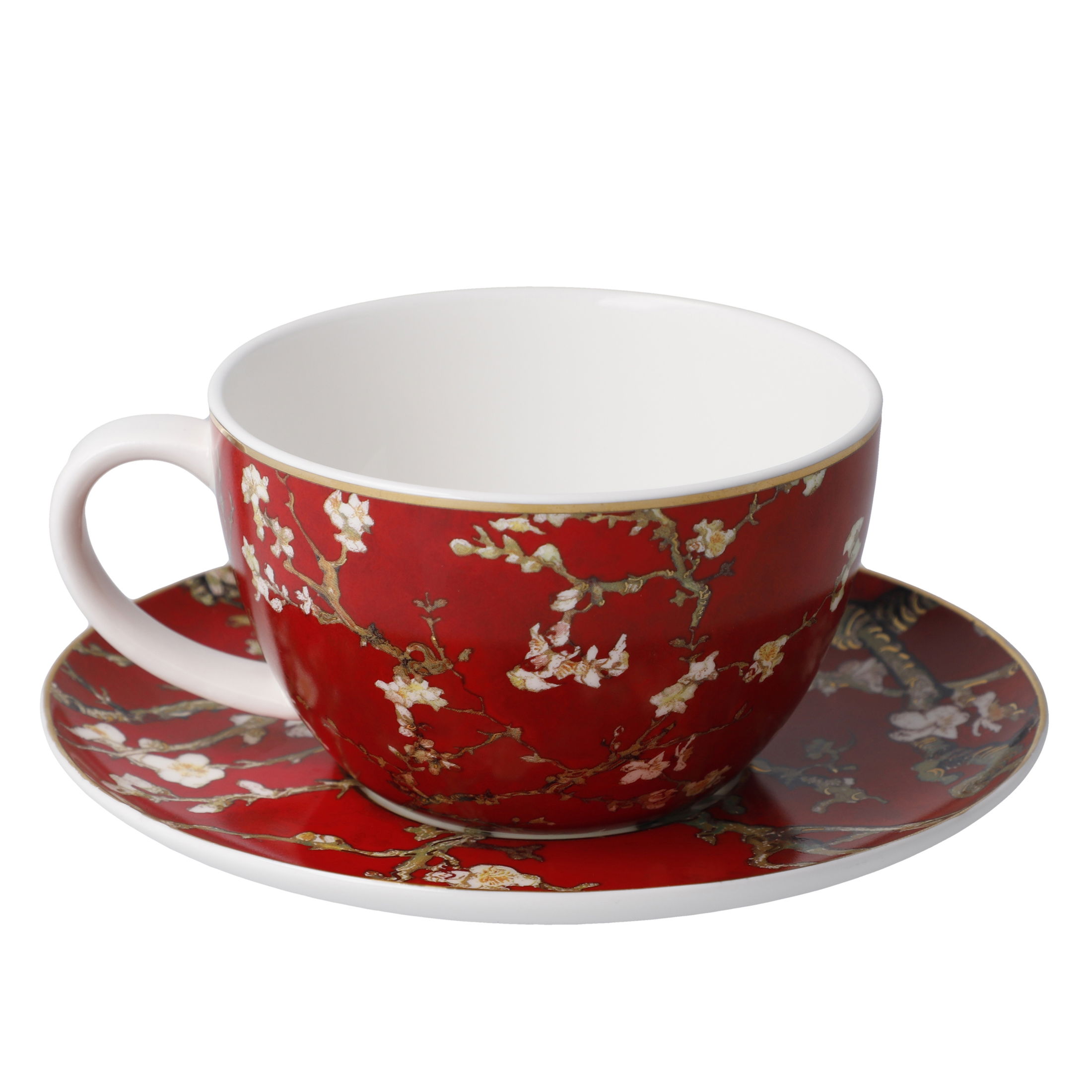 Vincent van Gogh Tasse mit UT MANDELBAUM ROT 250ml, von Goebel Porzellan