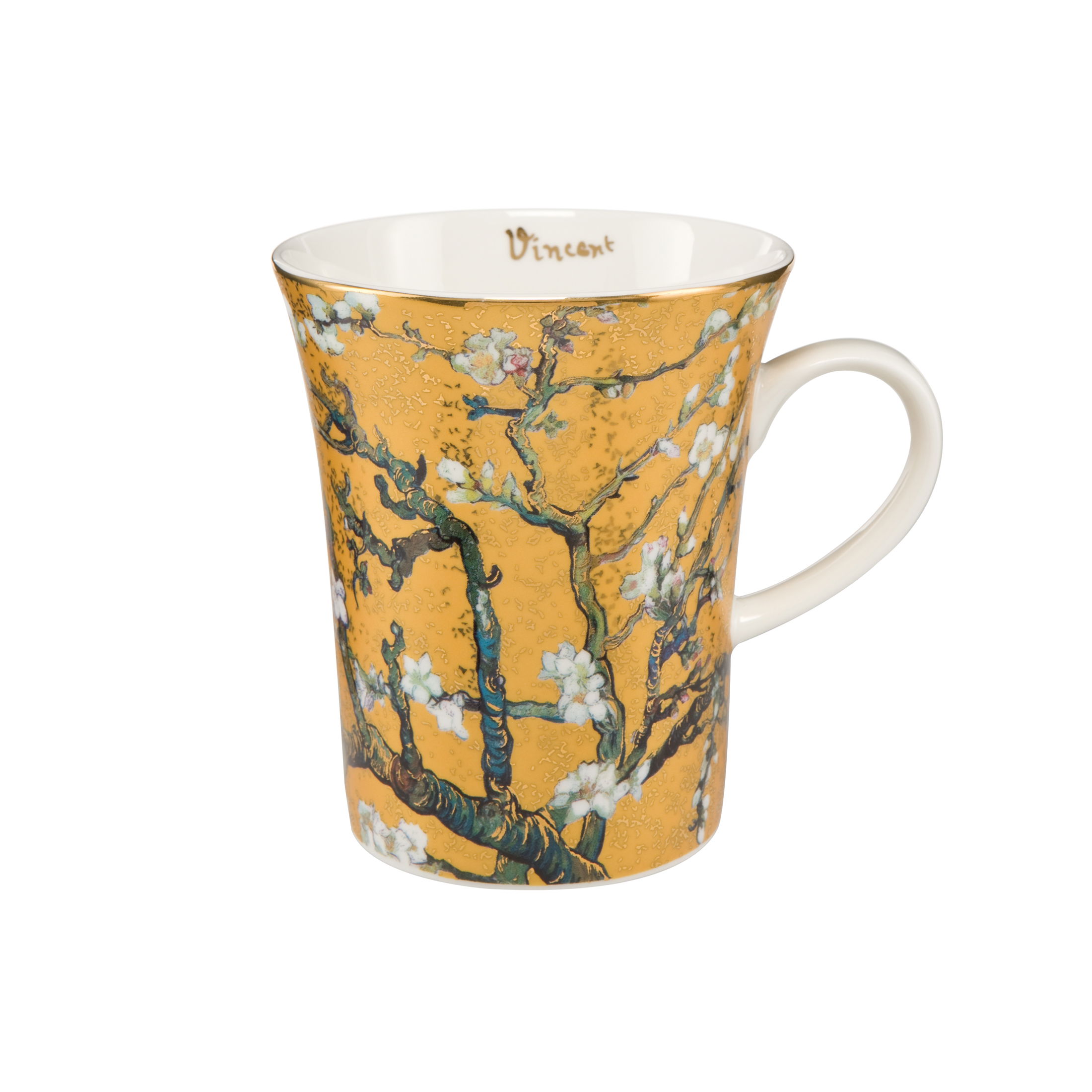 Vincent van Gogh Künstlertasse, Becher MANDELBAUM GOLD von GOEBEL Porzellan