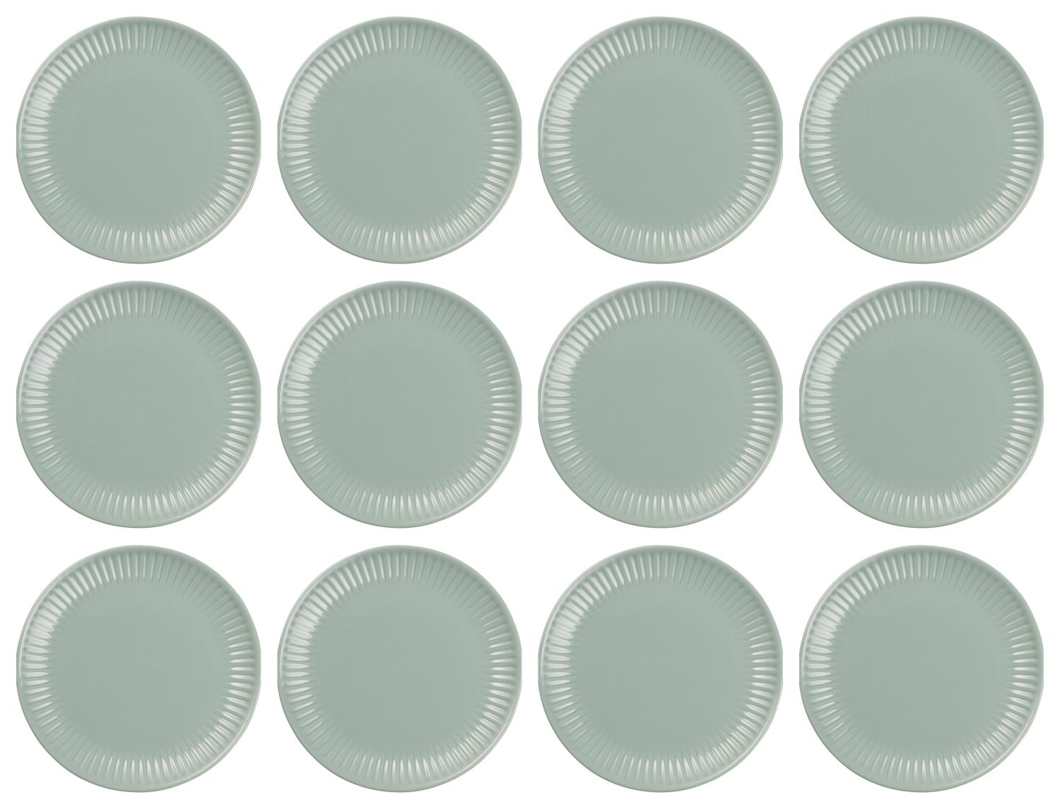12er Set Frühstücksteller, Brotteller MYNTE GREEN TEA grün,Durchmesser 19,5cm Ib von LAURSEN