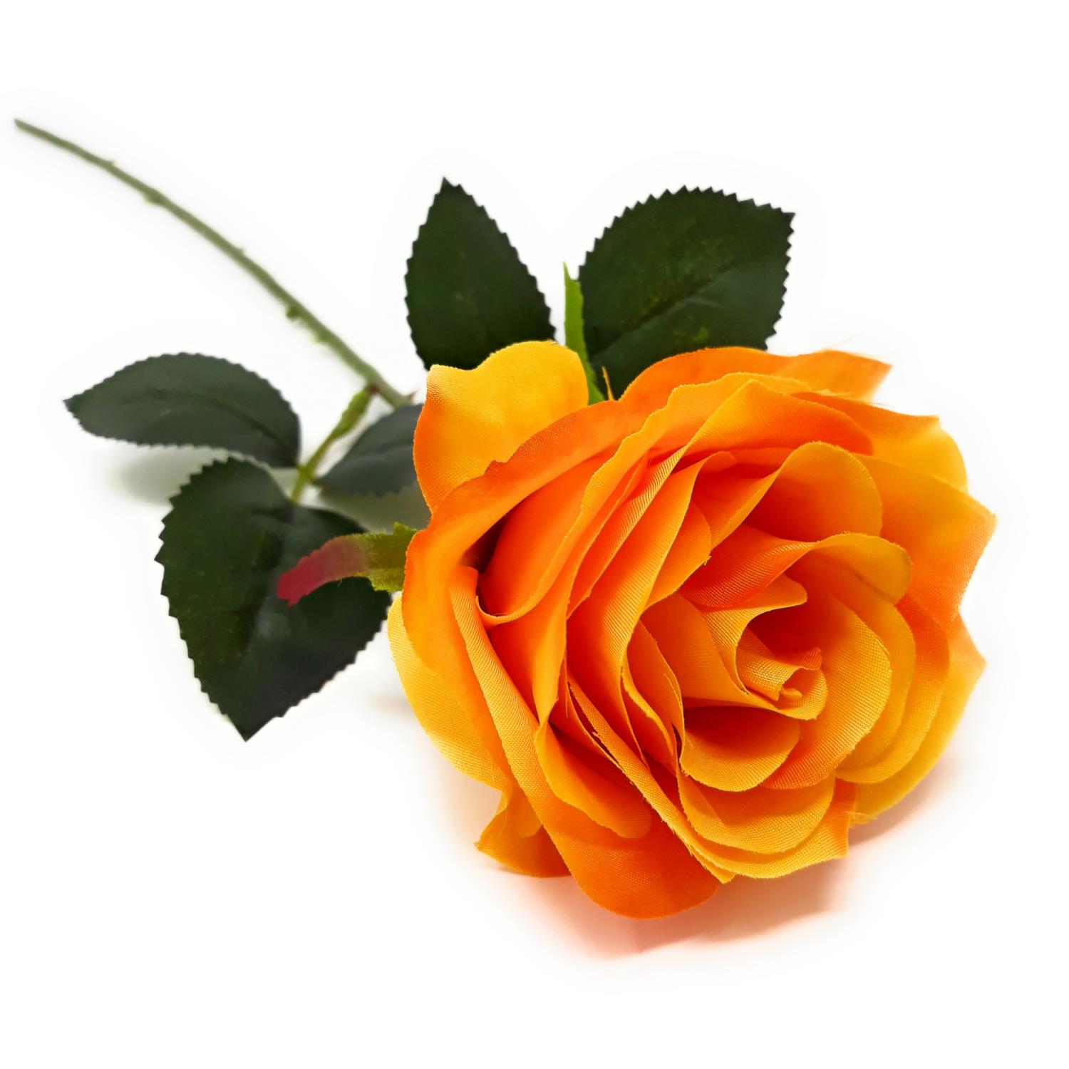 künstliche Rose SIMONE gelb orange H. 45cm D. 7 cm Emerald Kunstblume