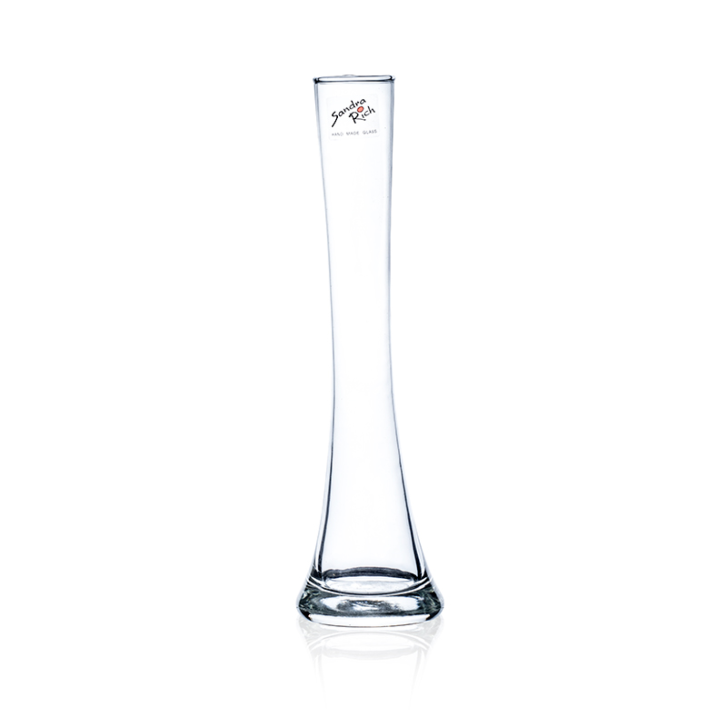 Glasvase, Blumenvase SOLIFLEUR H. 26cm D. 4cm + 7cm transparent Sandra Rich