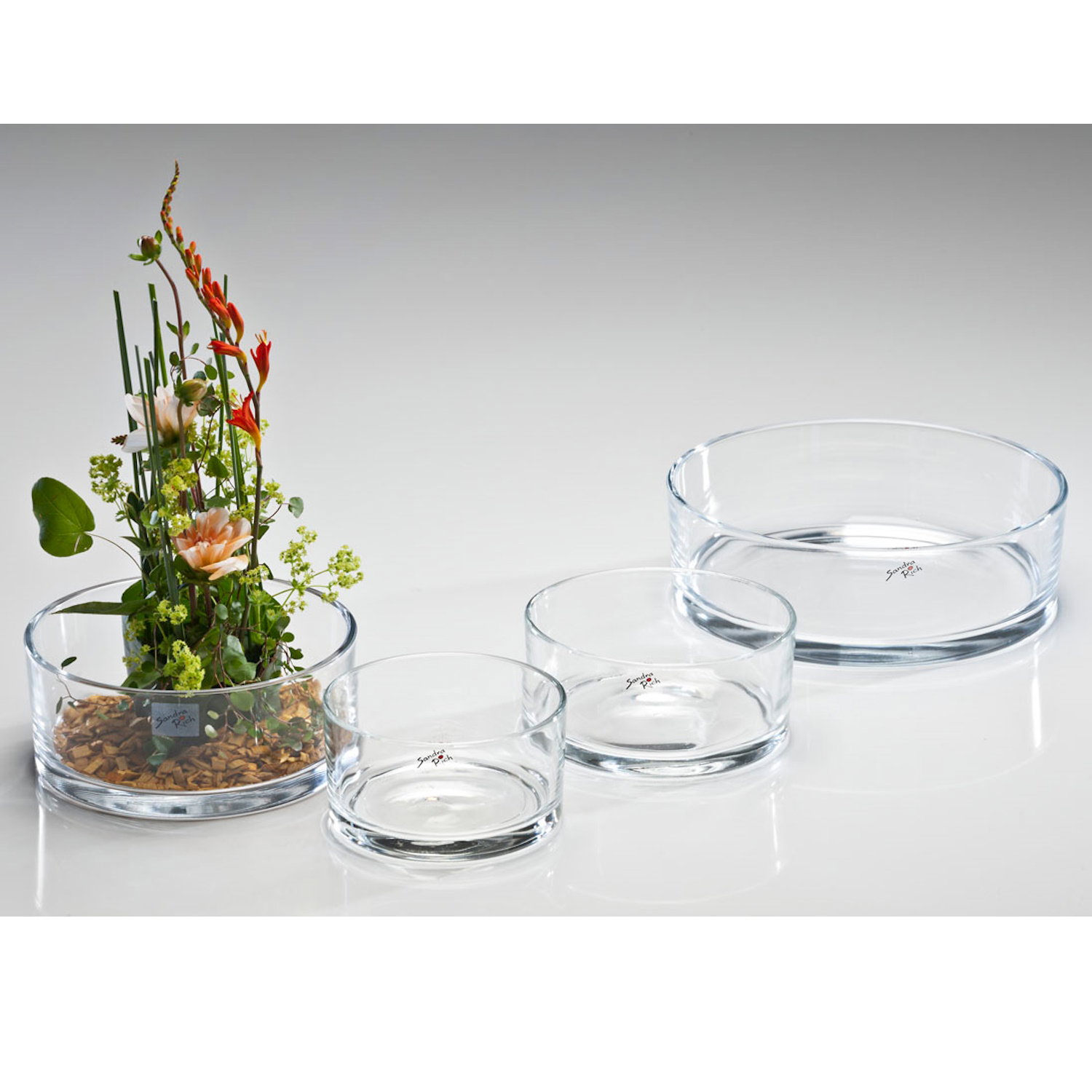 Glasschale, Dekoschale AUTOMATIC D. 25cm H. 8cm rund klar Glas Sandra Rich