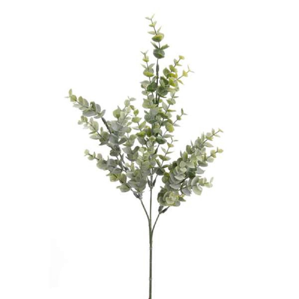 12er Set künstlicher Eucalyptus Zweig Kunstblätter 3 Zweige H. 68cm grün Emerald