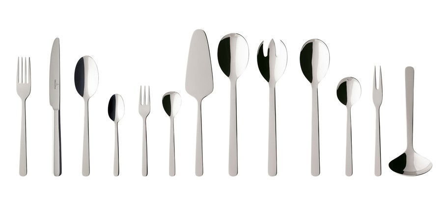  von VILLEROY & BOCH LOUIS Tafelbesteck 68tlg. Besteckset Edelstahl silber glänzend