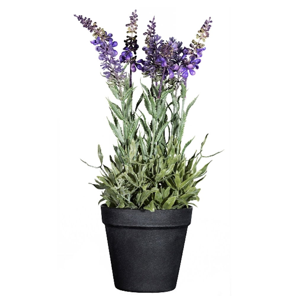 Künstlicher Lavendel im Topf Höhe 33cm grün lila  von GASPER Kunstblumen