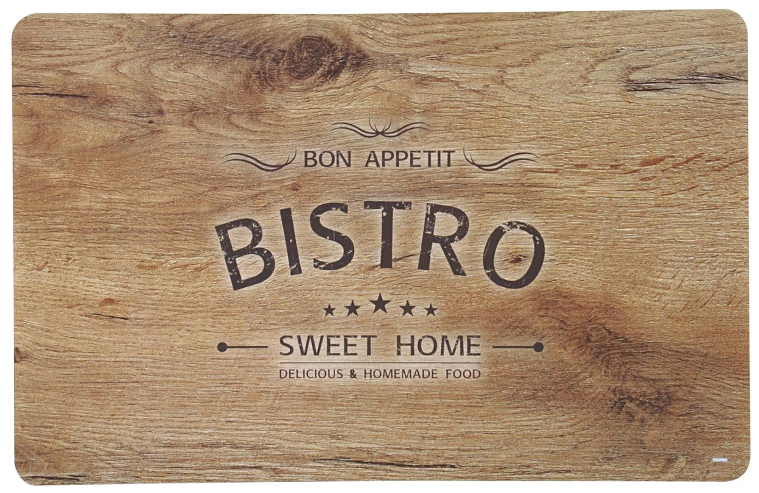 Platzset, Tischset BISTRO SWEET HOME 43x28,5cm natur braun Kunststoff von KESPER