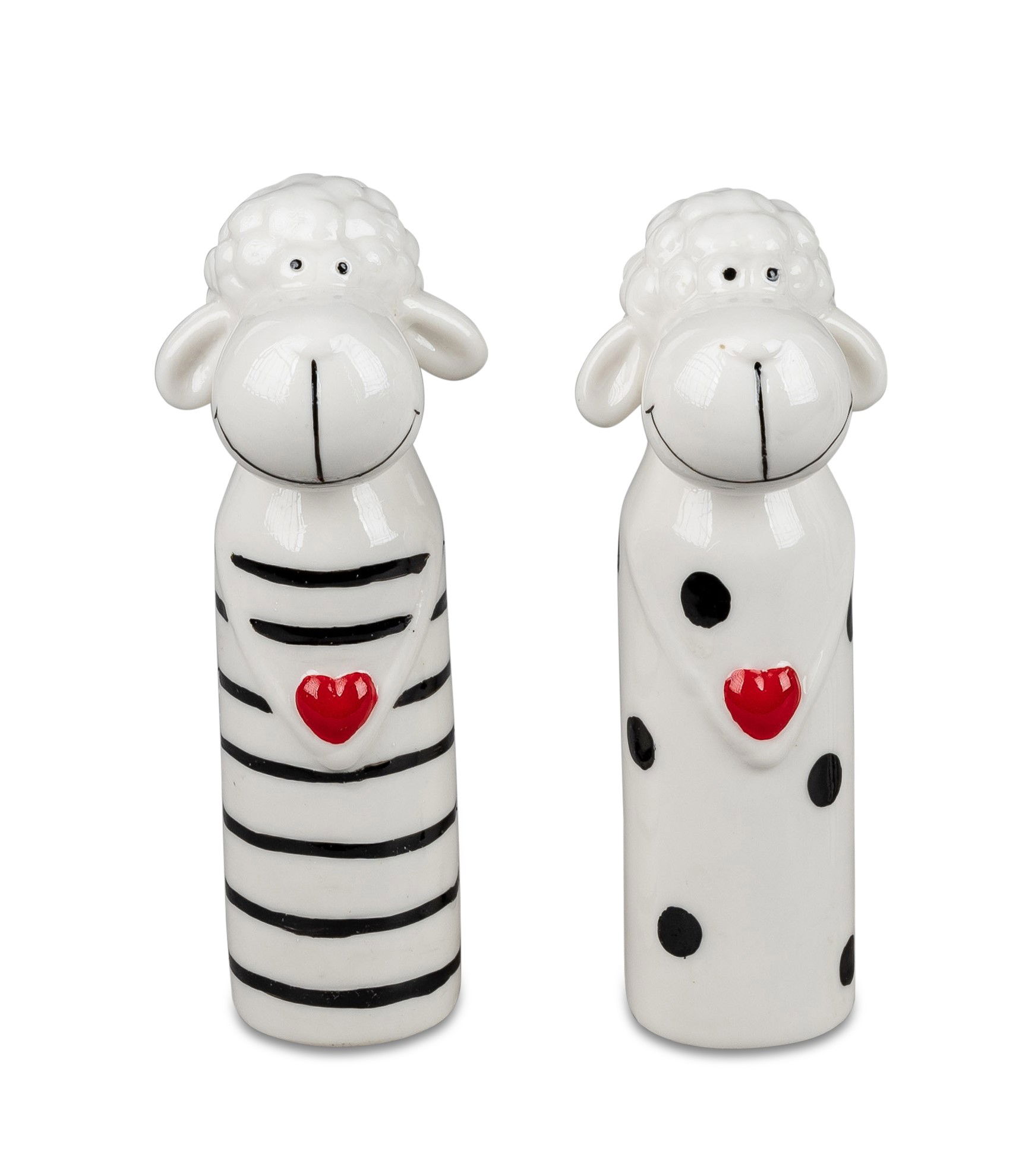 2er Set Dekofiguren Schafe MODERN TREND Höhe 15cm Porzellan, von Formano