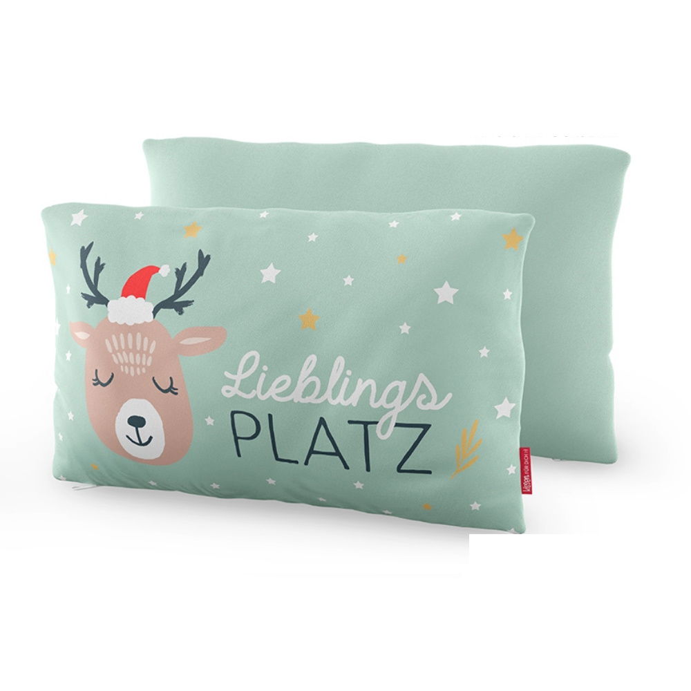 Kissen Love Xmas Lieblingsplatz Rentier 25x40cm Geschenk für Dich