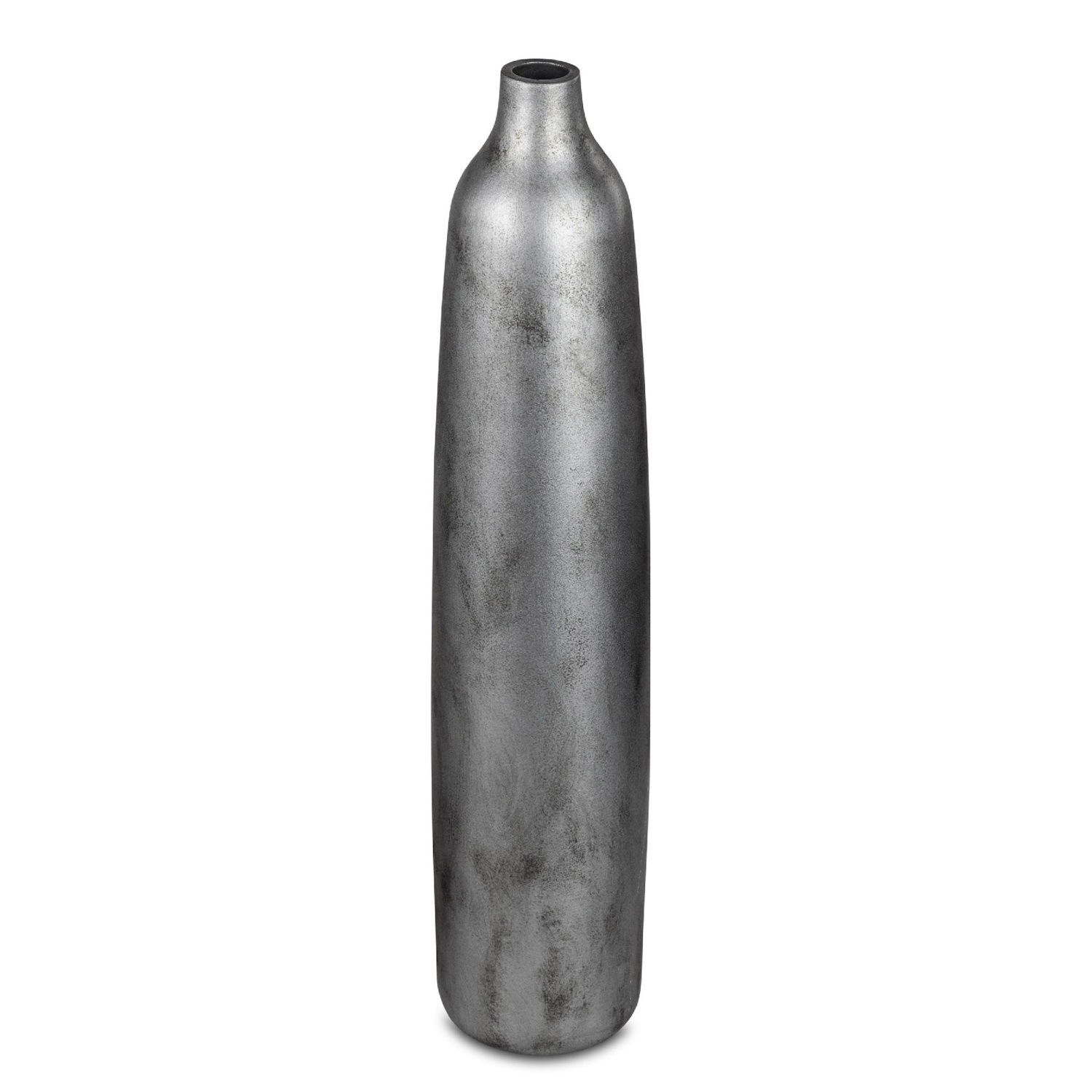 Bodenvase ANTIK SILBER Höhe 60cm matt silber Keramik  von FORMANO