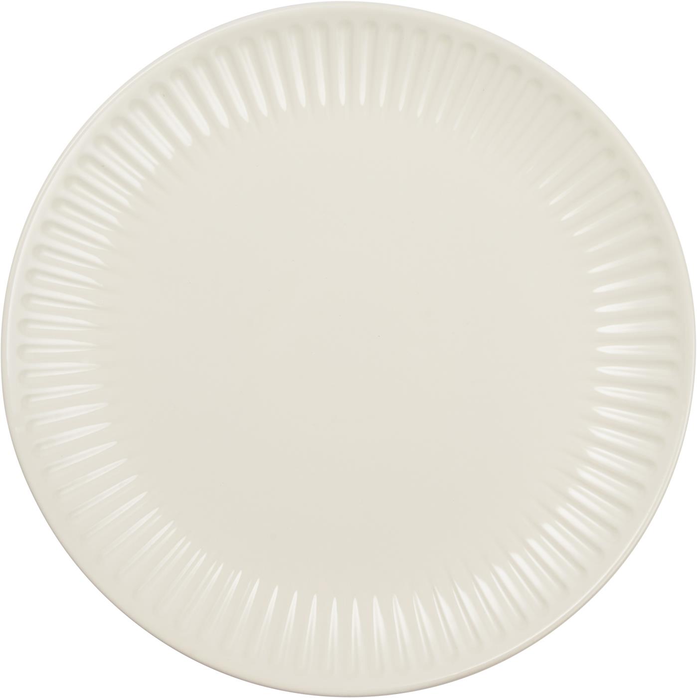 Speiseteller Essteller MYNTE Butter Cream creme weiß,Durchmesser 28cm Ib von LAURSEN