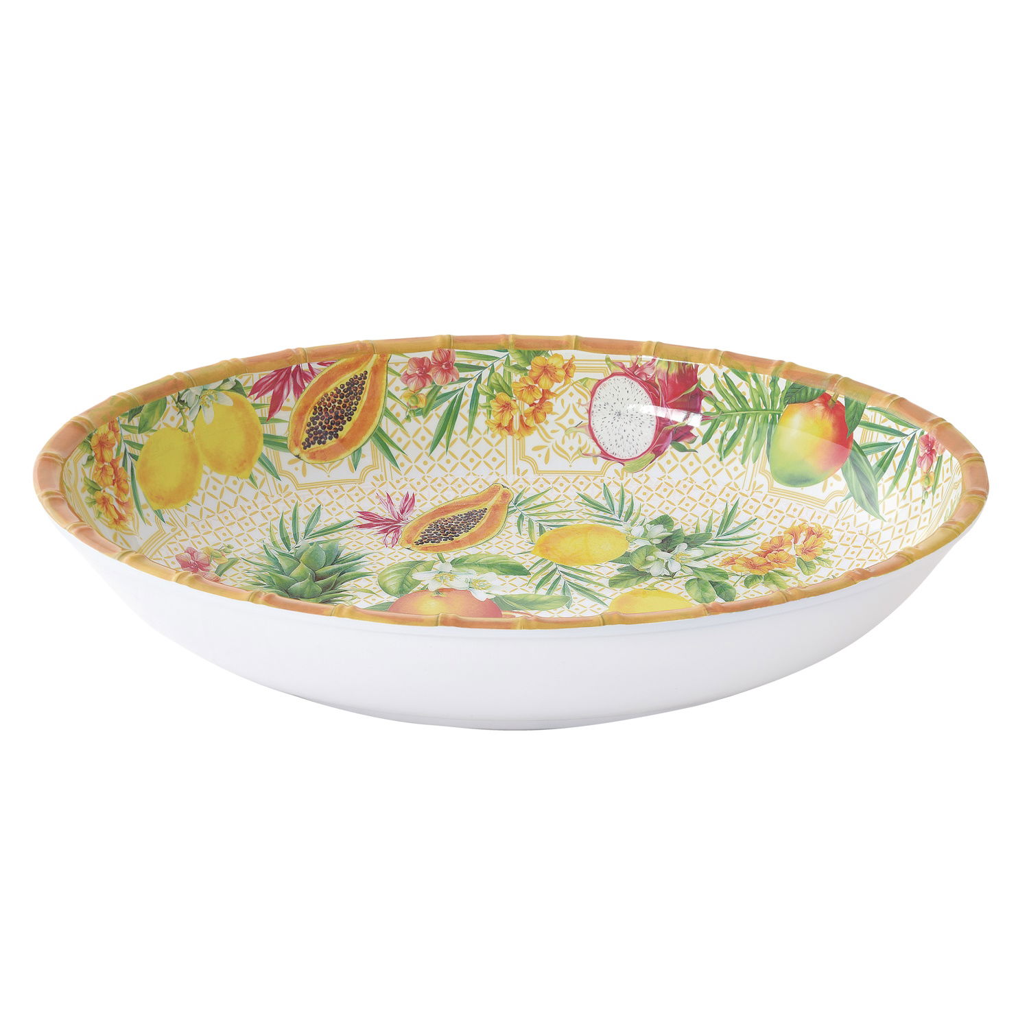 Salatschale Schüssel PORTO RICO Früchte oval 33x23cm bunt Melamin von EASY LIFE