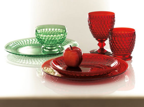  von VILLEROY & BOCH Boston Coloured Wasserglas, Kelch rot 350ml Kristallglas