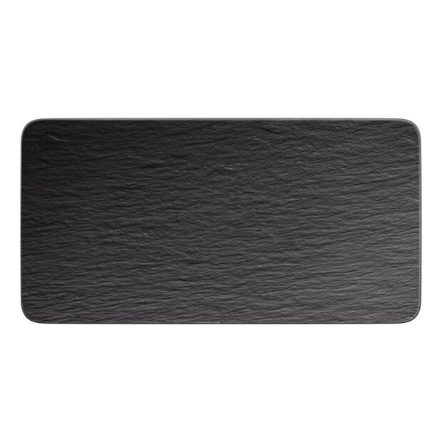  von VILLEROY & BOCH Manufacture Rock Servierplatte schwarz 18x35cm Porzellan