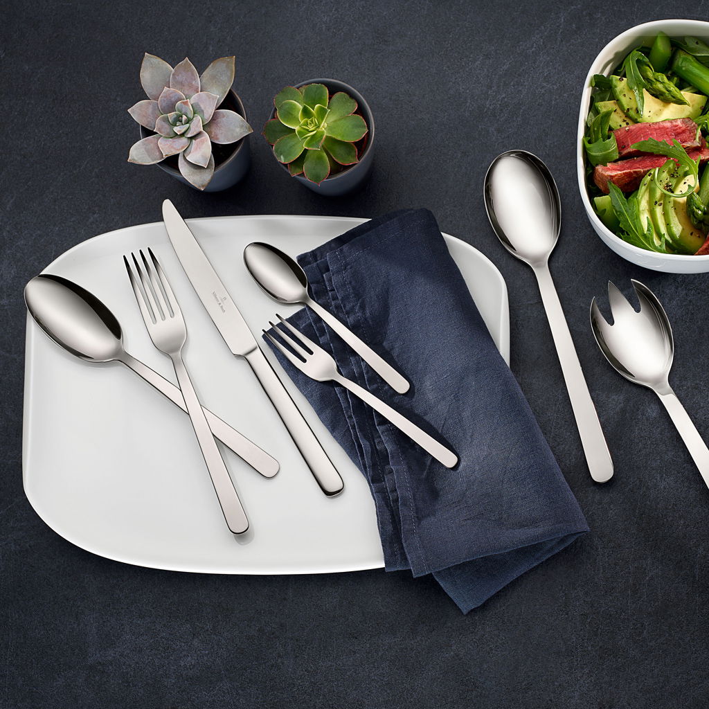  von VILLEROY & BOCH LOUIS Tafelbesteck 68tlg. Besteckset Edelstahl silber glänzend