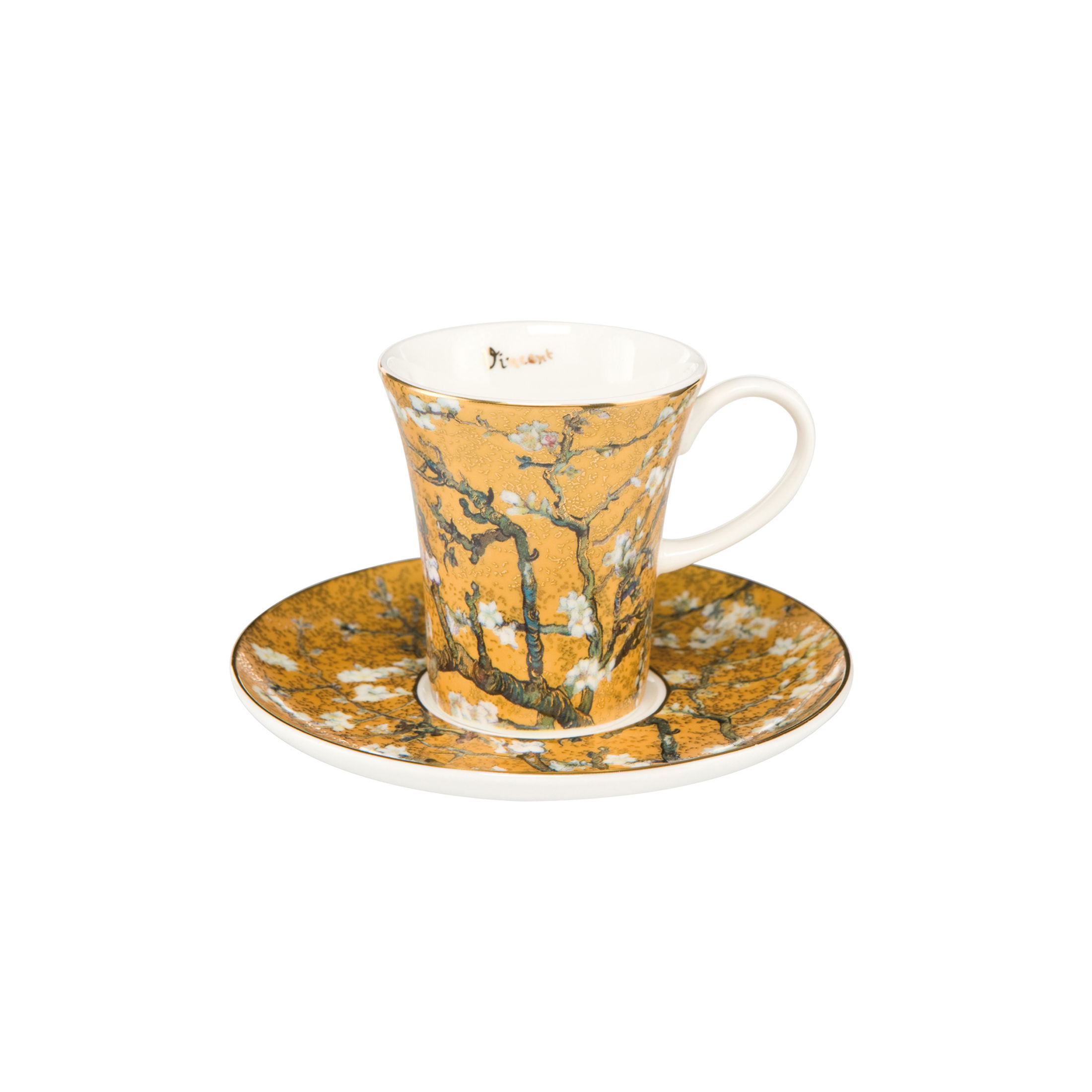 Vincent van Gogh Espressotasse mit UT MANDELBAUM GOLD, von Goebel Porzellan
