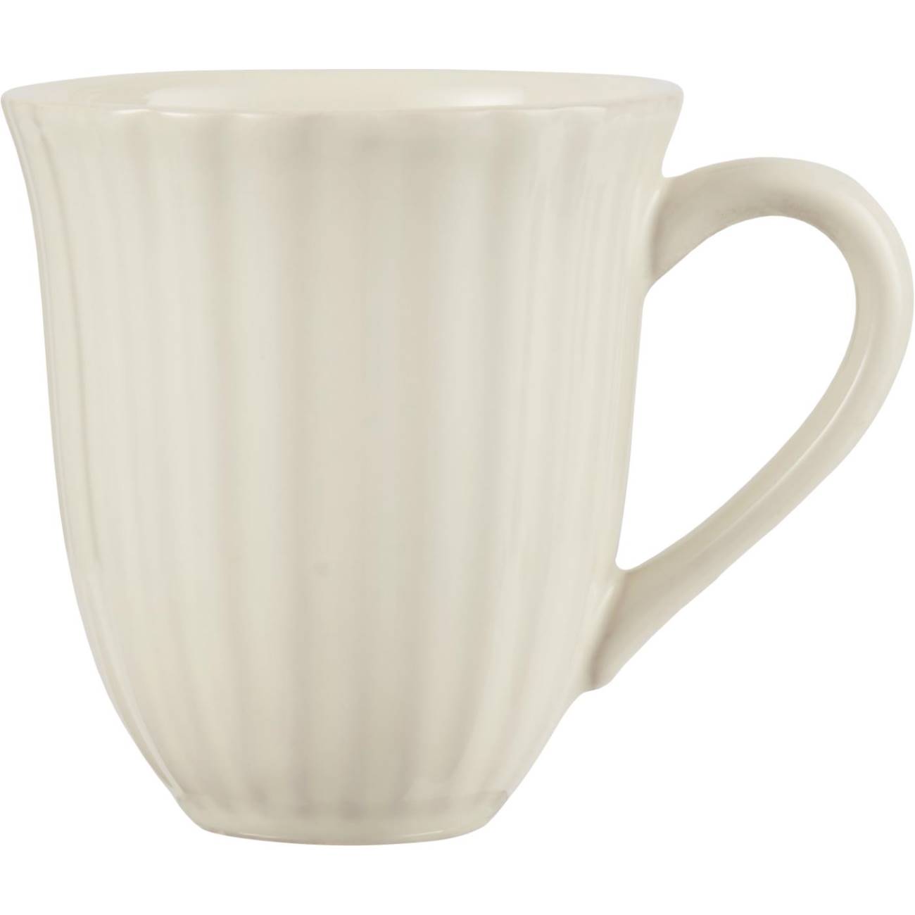 Kaffeebecher, Tasse MYNTE Butter Cream cremeweiß für 300ml Steingut Ib von LAURSEN