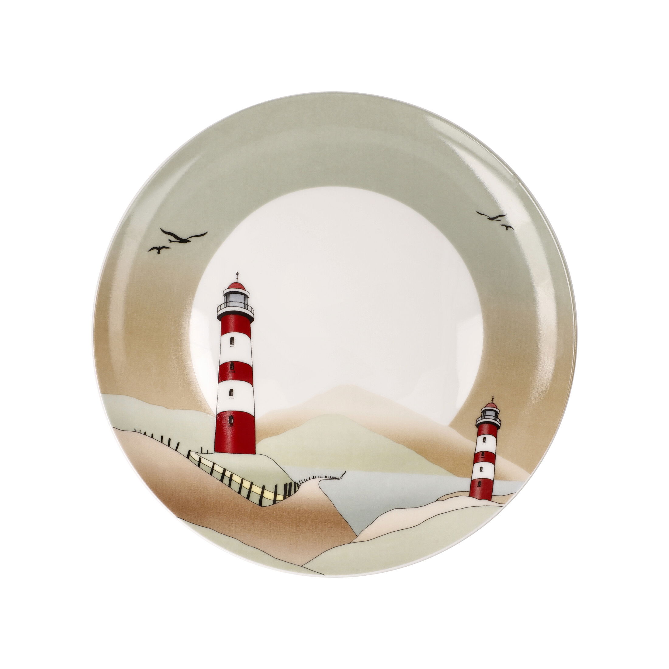 von GOEBEL Scandic Home Frühstücksteller LIGHTHOUSE Leuchtturm,Durchmesser 23cm Porzellan