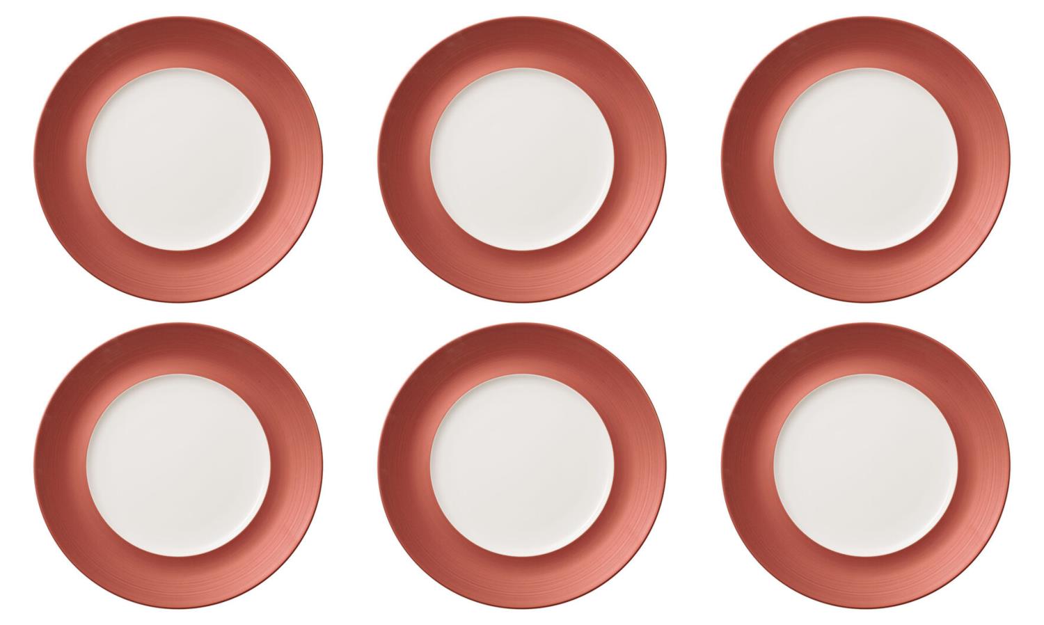  von VILLEROY & BOCH Manufacture Glow 6er Set Speiseteller,Durchmesser 29cm Porzellan