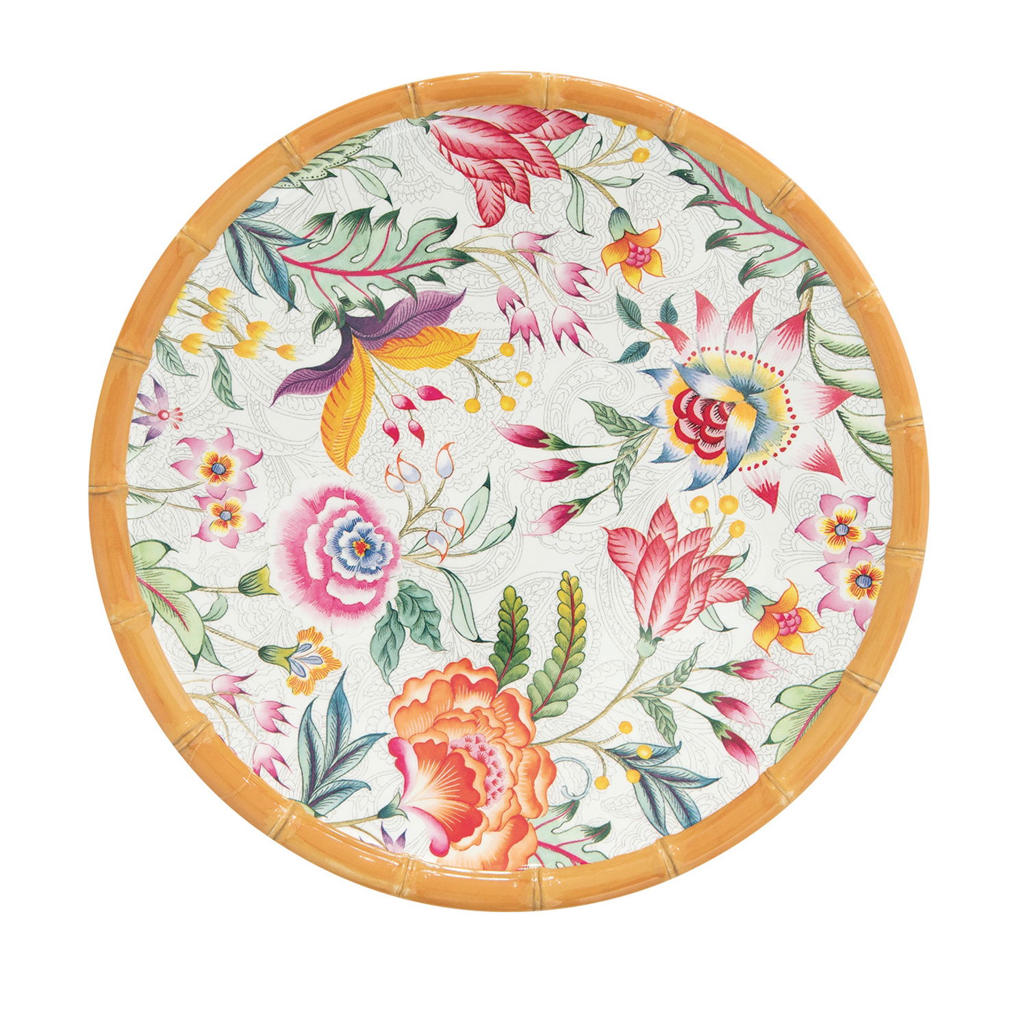 Frühstücksteller OSAKA Blumen,Durchmesser 23cm weiß rosa bunt aus Melamin von EASY LIFE