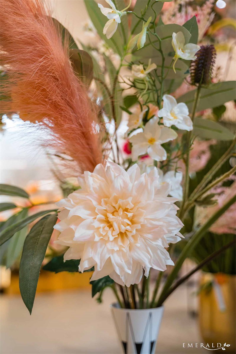 künstliches Pampasgras Federzweig orange H. 100cm Emerald Kunstblumen