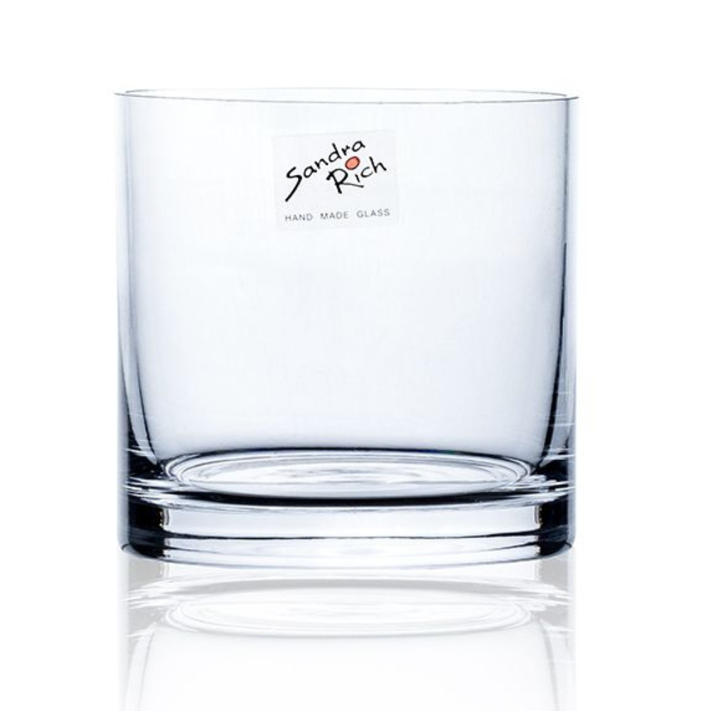 Glasvase Dekoglas CYLI COLD CUT Zylinder H. 10cm D. 10cm rund Glas Sandra Rich