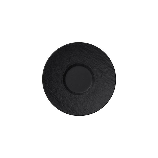  von VILLEROY & BOCH Manufacture Rock Mokka-/Espressountertasse schwarz,Durchmesser 12cm Porze