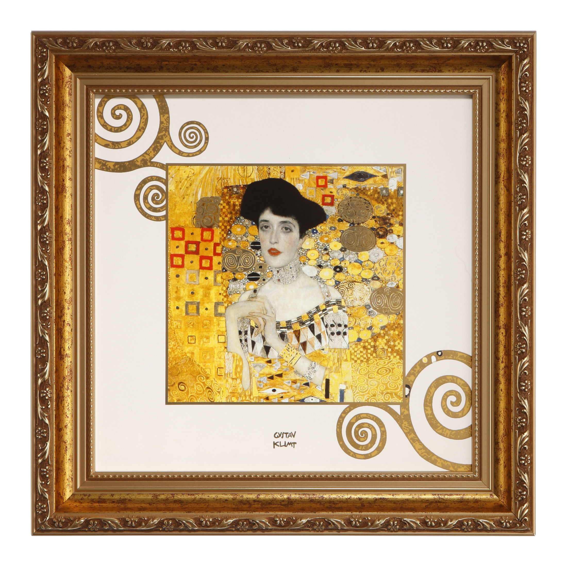 Gustav Klimt Wandbild ADELE BLOCH-BAUER 31,5x31,5cm Höhe 4,5cm, von Goebel Porzellan