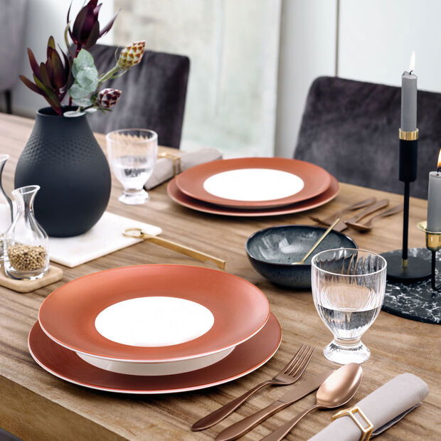  von VILLEROY & BOCH Manufacture Glow 6er Set Suppenteller Pastateller,Durchmesser 29cm