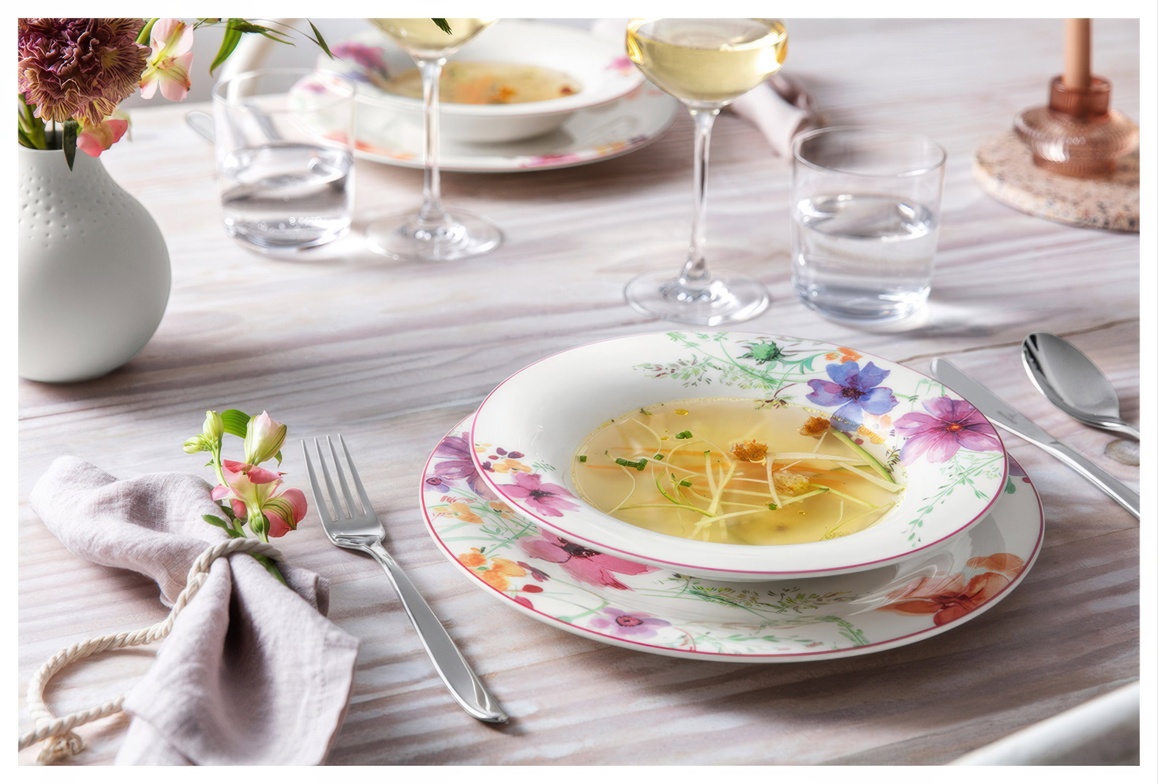 Villeroy & Boch Mariefleur Basic Suppenteller 23 cm Porzellan