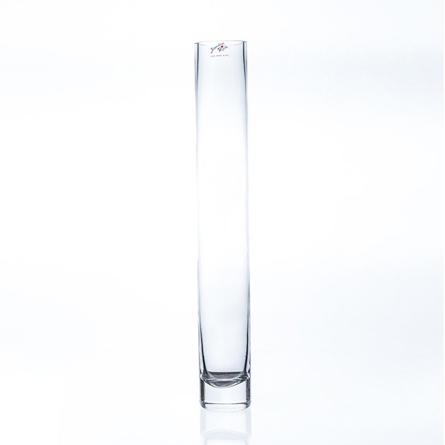 Glasvase, Blumenvase SOLIFLEUR H. 40cm D. 6cm rund transparent Sandra Rich
